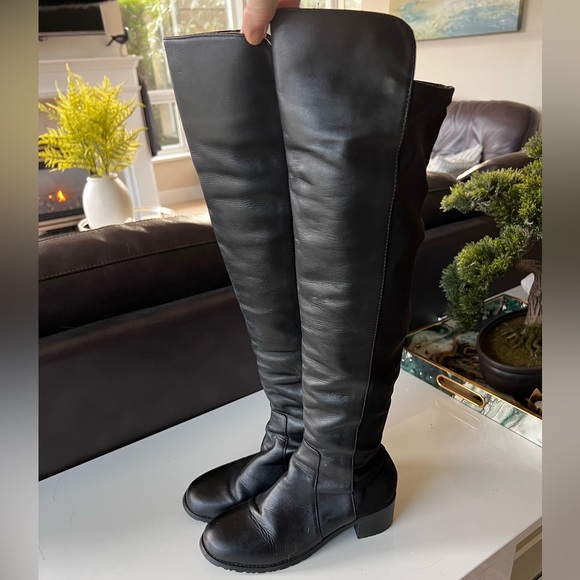 Stuart Weitzman 50/50 Leather Over the knee boots - Picture 5 of 11